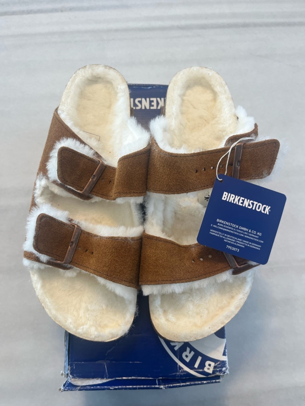 Birkenstock Labeled Shearling Insole - Cream Interior